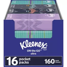 Kleenex 16 Paquetes De Bolsillo (10 Por Paquete), Blanco, Ca