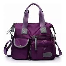 Bolso Multifuncional Impermeable Antirrobo Mujer Crossbody Color Violeta