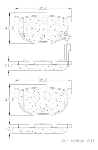 Balatas Traseras Para Kia Spectra 2.0l 2004 Grc Foto 2