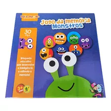 Brinquedo Educativo Jogo Da Memória Monstros 30 Peças