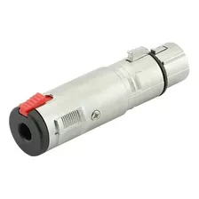 Plug Conector Xlr Canon Femea X Jack P10 Stereo Com Trava