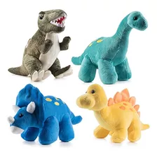 Prextex High Qulity Plush Dinosaurs 4 Pack 10 '' De Largo Gr