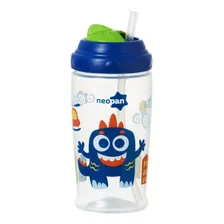 Copo Canudo Retrátil Neopan 360 Ml + 12 Meses Monstrinhos