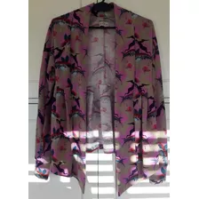 Saco Top Lanilla Sweater Kimono Zucca Estampado T.m-l Mujer