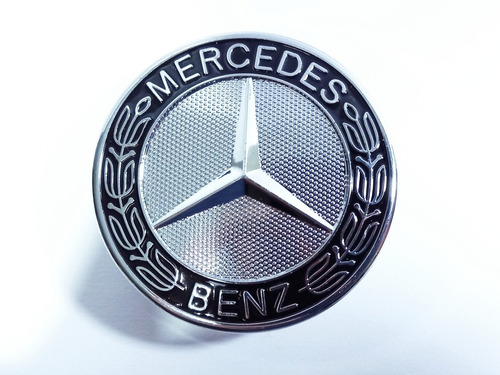 Emblema Mercedes Benz Cap  Negro Plateado Insignia 57mm Foto 4