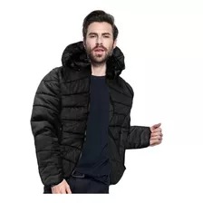 Campera Inflable Hombre Capucha Microfibra Alta Termicidad