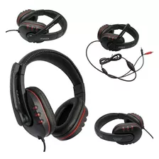 Audífonos Diadema Gamer Con Microfono Alambrica Plug 3.5 Q88 Color Negro