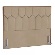 Cabeceira Cama Box Casal Queen 160cm Órion P02 Veludo Bege Cor Creme