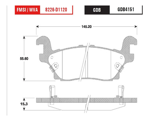 Balatas Traseras Hummer H2 2006-2007-2008-2009 Trw Foto 2