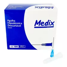 Agulha 25x6 Azul 23g Coleta De Sangue - Medix Cx 100un