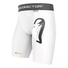 Short De Compresión Doble Shock Doctor Boy Con Copa Bioflex