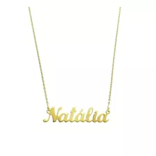 Corrente Nome Personalizada Folheada A Ouro 18 K 