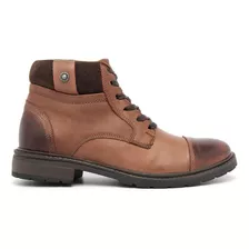 Bota Coturno Masculino Couro Cano Curto Palmilha Gel Casual