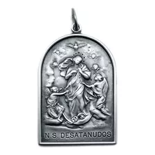 Medalla Virgen Desatanudos - Grabado S/cargo - 45 X 60mm Al