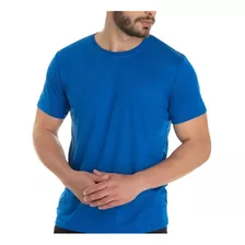 Camiseta Masculina Camisa Lisa Básica Premium Azul Oferta