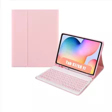 Funda Con Teclado De Forma Redonda Para Galaxy Tab S8/s7 11