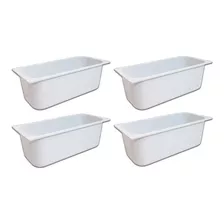 Conj 4 Cuba Gastronômica 1/3x125 5l Abs Branco Sorveteria Sb