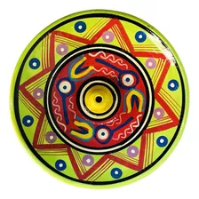 Incensário Peruano Ceramica Redondo Prato Pintado A Mão 11cm