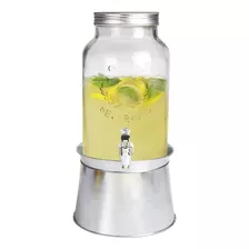 Dispensador De Bebidas Estilo Glass Mason Jar Con Soporte Pa
