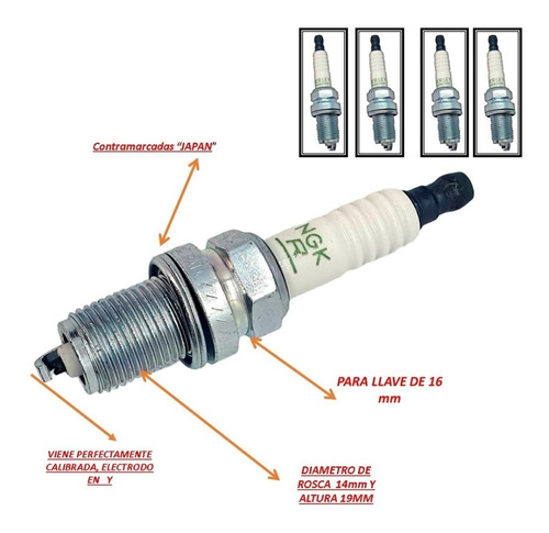 Bujias Para  Citroen Xantia Ngk Japon Kit De 4 Unds Foto 4