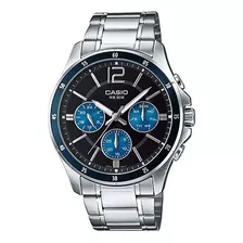 Reloj Casio Mtp-1374d Hombre Multifuncion Acero 50m Wr