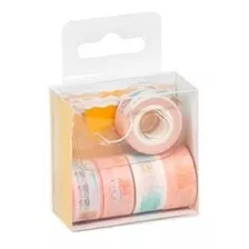 Fita Adesiva Washi Tape Mini Dispenser 12mmx3m Brw