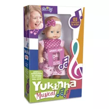 Boneca Bebê Yukinha 32 Cm Musical 3 Cantigas Nova Toys Infan