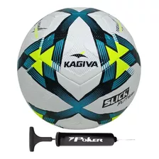 Bola Futsal Kagiva Slick Salão Techfusion + Bomba De Ar