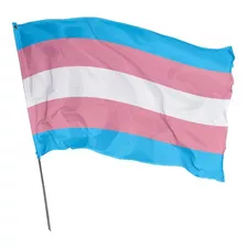 Bandeira Transgenero Orgulho Lgbtqia+ 1,50m X 1,0m Em Tecido Cor