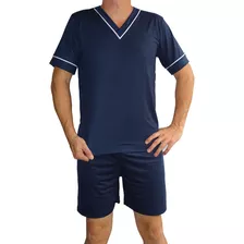 Pijama Masculino Adulto Manga Curta Shorts Curto Verão