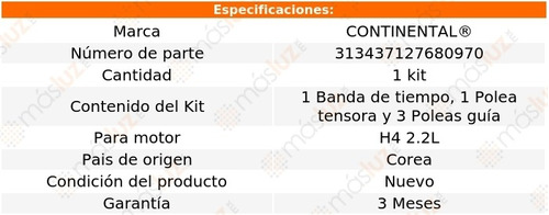 Distribucin Banda Kit Legacy Subaru H4 2.2l 94/98 Foto 3