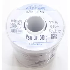 Estaño Electrónica Alpha 63/37 0.5mm 1/2kg 500g