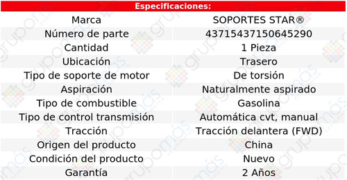 Soporte Motor Trasero S Star Mirage G4 3 Cil 1.2l 2017_2020 Foto 2