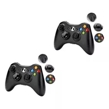  Kit Dois Controle Para Xbox 360 E Pc Sem Fio 2.4g Wireless