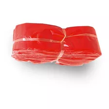 Saquinho Plastico Colorido Vermelho - 4x20 - Pct 1.000 Und