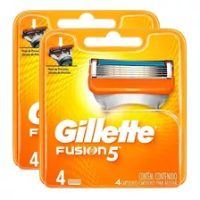 Carga Refil Lamina Gillette Fusion 5 - 8 Cartuchos