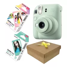 Camera Instax Mini Kit Presente Com Filme Macaron + Sky Blue