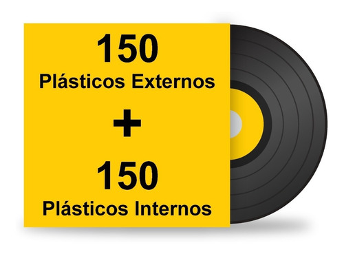 300 Plásticos Interno Externo. Proteção Para Lp Disco Vinil