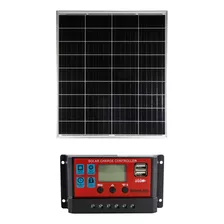 Cargador De Baterías De 12v Solar Rapido 100wp Con Reg. 10a