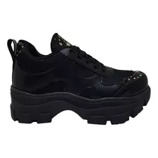 Zapatillas Nenas/niñas Mujer Urbanas Plataforma Negro 27-34