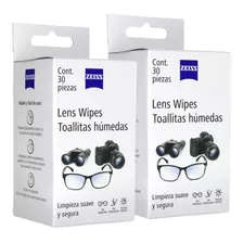 60 Toallitas Limpia Lentes Húmedas En Tejido Microfino Zeiss