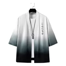 Kimono Shein Con Estampado De Letra Japonesa 