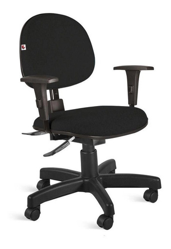 Cadeira De Escritório Qualiflex Executiva Ergonômica Com Braços N17 Abnt Ergonômica  Preta Com Estofado De Tecido