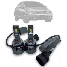 Kit Super Led20000lm Farol Auxiliar New Civic 2012 2013 2014