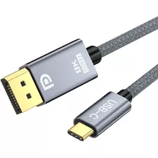 Cable Usb C A Displayport 8k 60hz 4k 144hz 2mts Alta Calidad