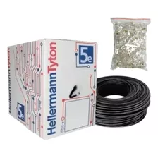 Cable Red Utp Cat5e Exterior 305m Hellermatyton + 100u. Rj45