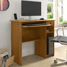 Mesa Computador Quarto Escritorio Viena 1 Gaveta Cor Freijó