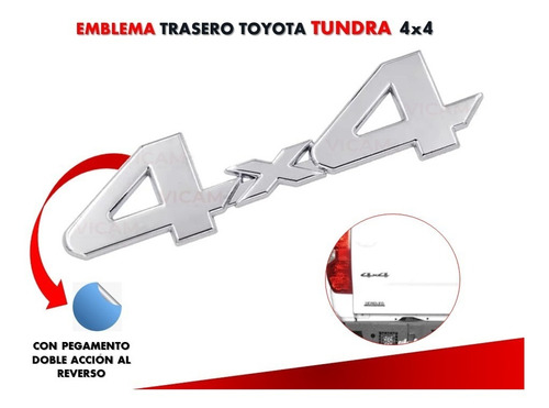 Emblema Para Tapa De Caja Toyota Tundra 4x4 Varios Modelos Foto 3