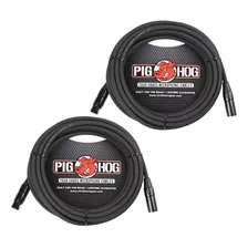 Cables De Micrófono Pig Hog Xlr De 25 Pies, Paquete De 2 Uni