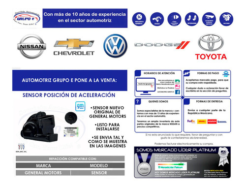 Sensor Posicin Acelerador Gm Buick Century Roadmaster Nuevo Foto 8